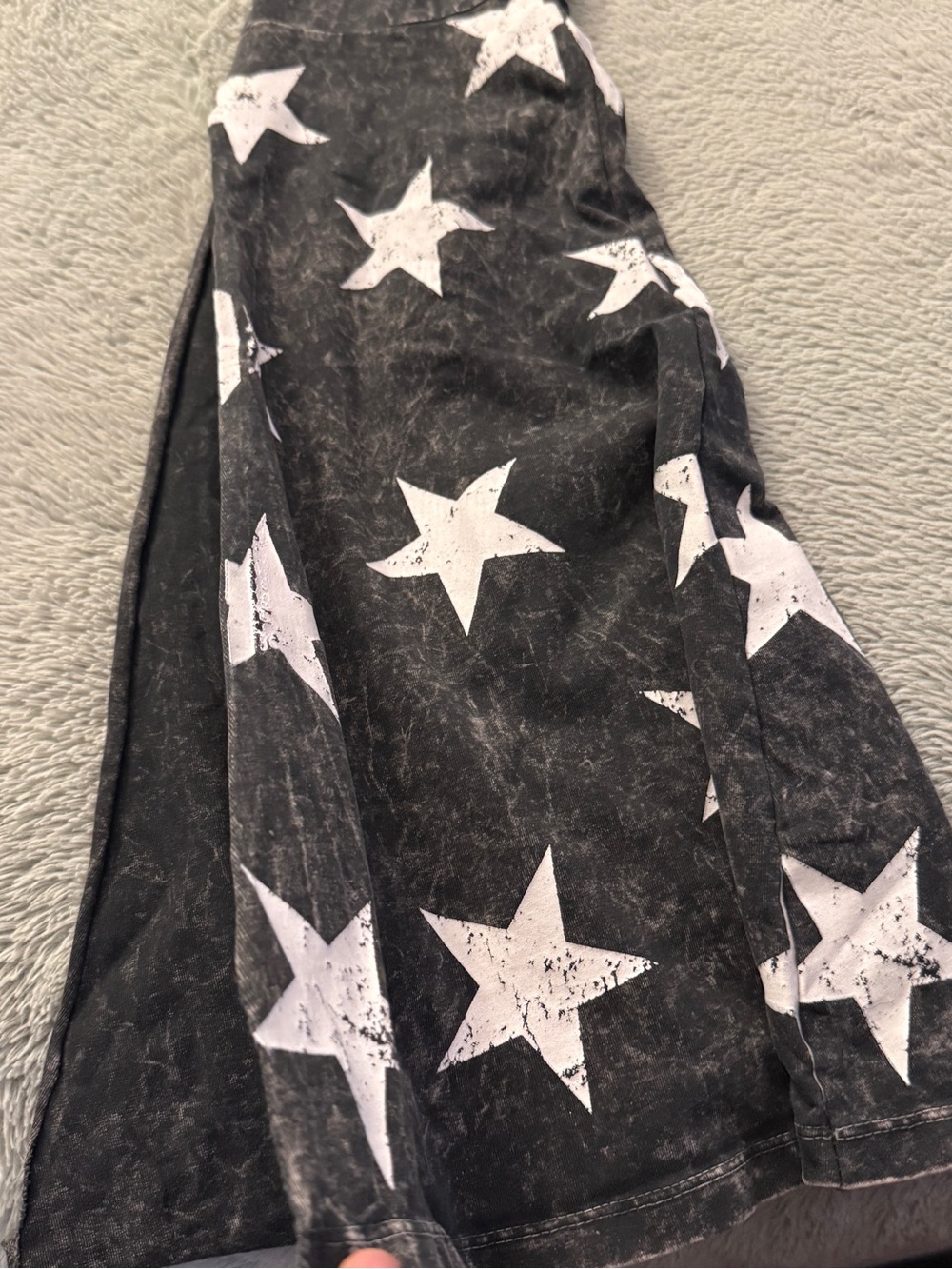 Black Star-Print Flare leggings - Picture 4 of 8
